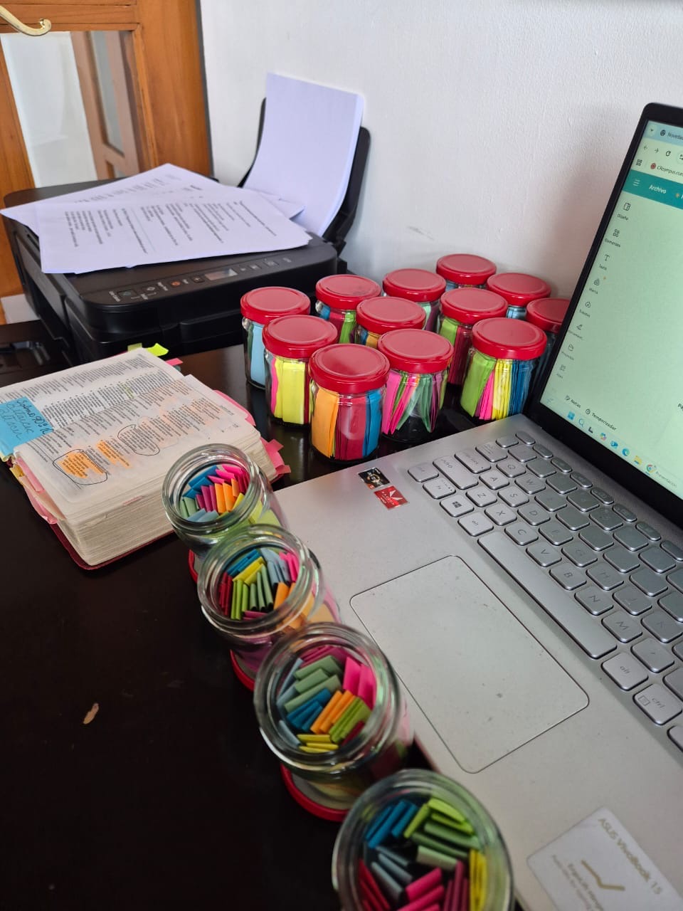 Materiales de trabajo de los talleres